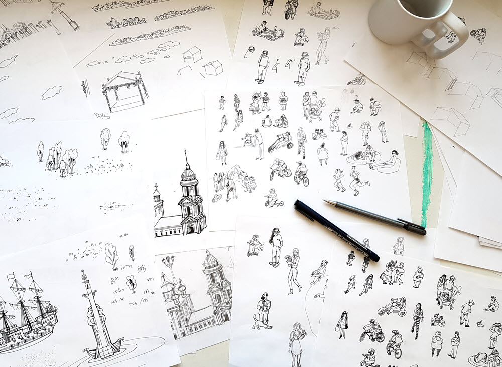 Воронежская веб-студия перенесла Адмиралтейскую площадь города в виртуальное пространство и населила ее виртуальными жителями