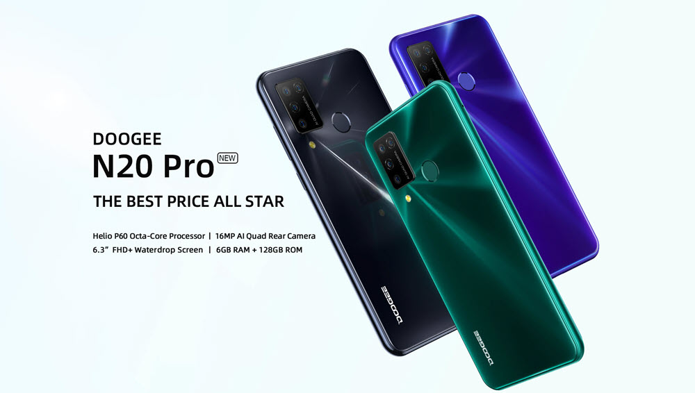 Новинка августа на российском рынке смартфонов: DOOGEE N20 PRO –ультрасовременный смартфон с четырьмя мощнейшими камерами